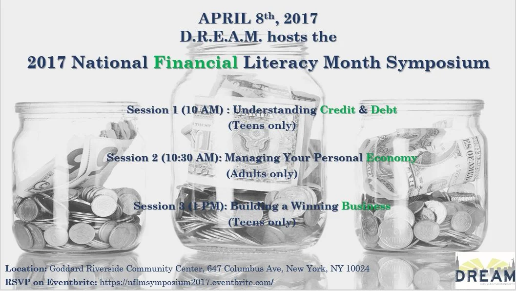D.R.E.A.M. to Host 2017 National Financial Literacy Month Symposium