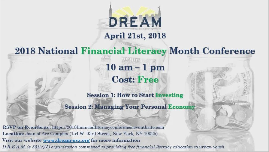 D.R.E.A.M. to host 2018 National Financial Literacy Month Conference in NYC