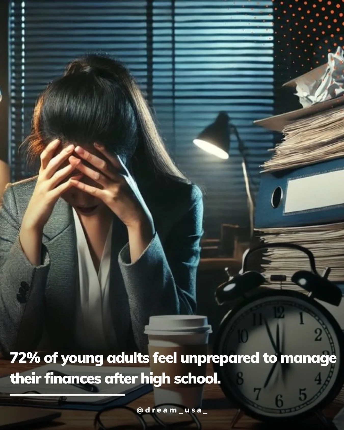 Did you know? 🤔

According to a recent study, 72% of young adults feel unprepared to manage their finances after high school. Learning money skills early, like budgeting, saving, and investing, can give you the confidence to take control of your fin