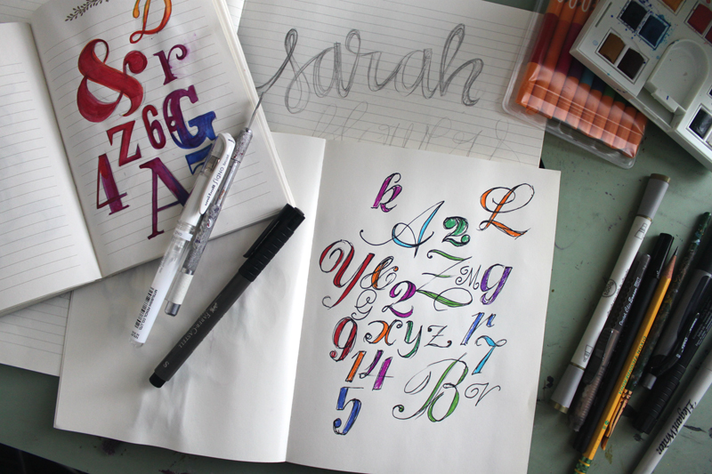 As a birthday present to myself I also got a subscription to Uppercase Magazine , and I've been obsessed with rainbows ever since! Lately I've been favoring watercolors but pens will also do the trick. 