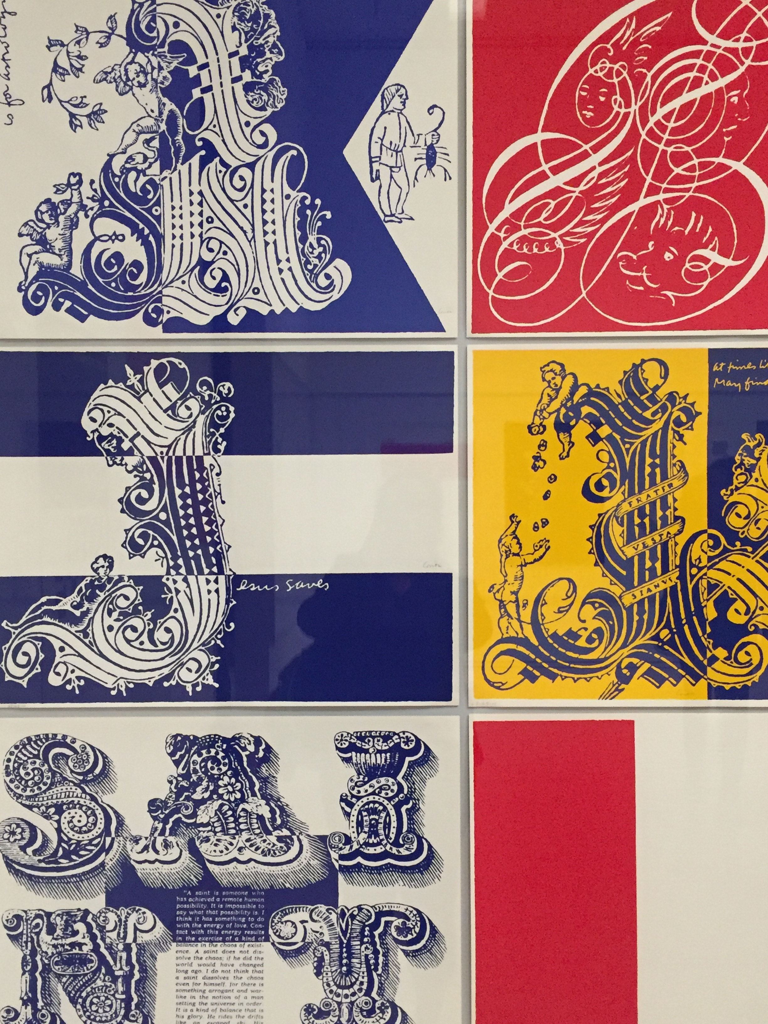 Sister Corita Kent's International Signal Code Alphabet (some great images of the rest of the exhibit at that link too!)