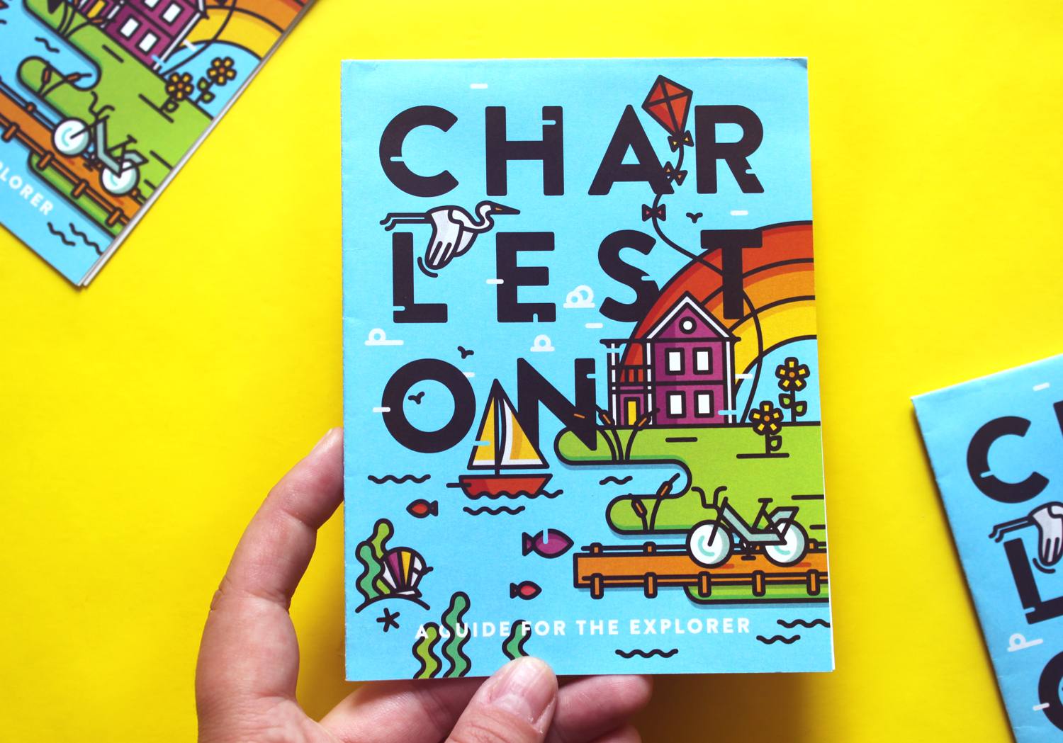 When I lived in Charleston for several years, I really grew into myself as a designer. I started this self-initiated project to highlight all of the places that make Charleston a really vibrant, and bright city that inspires me to this day. This edition was produced in collaboration with Liz Martin of the Charleston Weekender . Special thanks to SAS-E Ink and Holy Spokes for sponsoring the print run! I also had a great time creating the digital version utilizing all of the tools Google Maps has to offer. Lifestyle photo by Aneris Photography . AIGA SC InShow 22 winner.