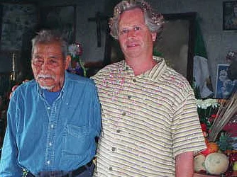 Peter with don Lucio Campos de Elizade in his consultorio in 2005