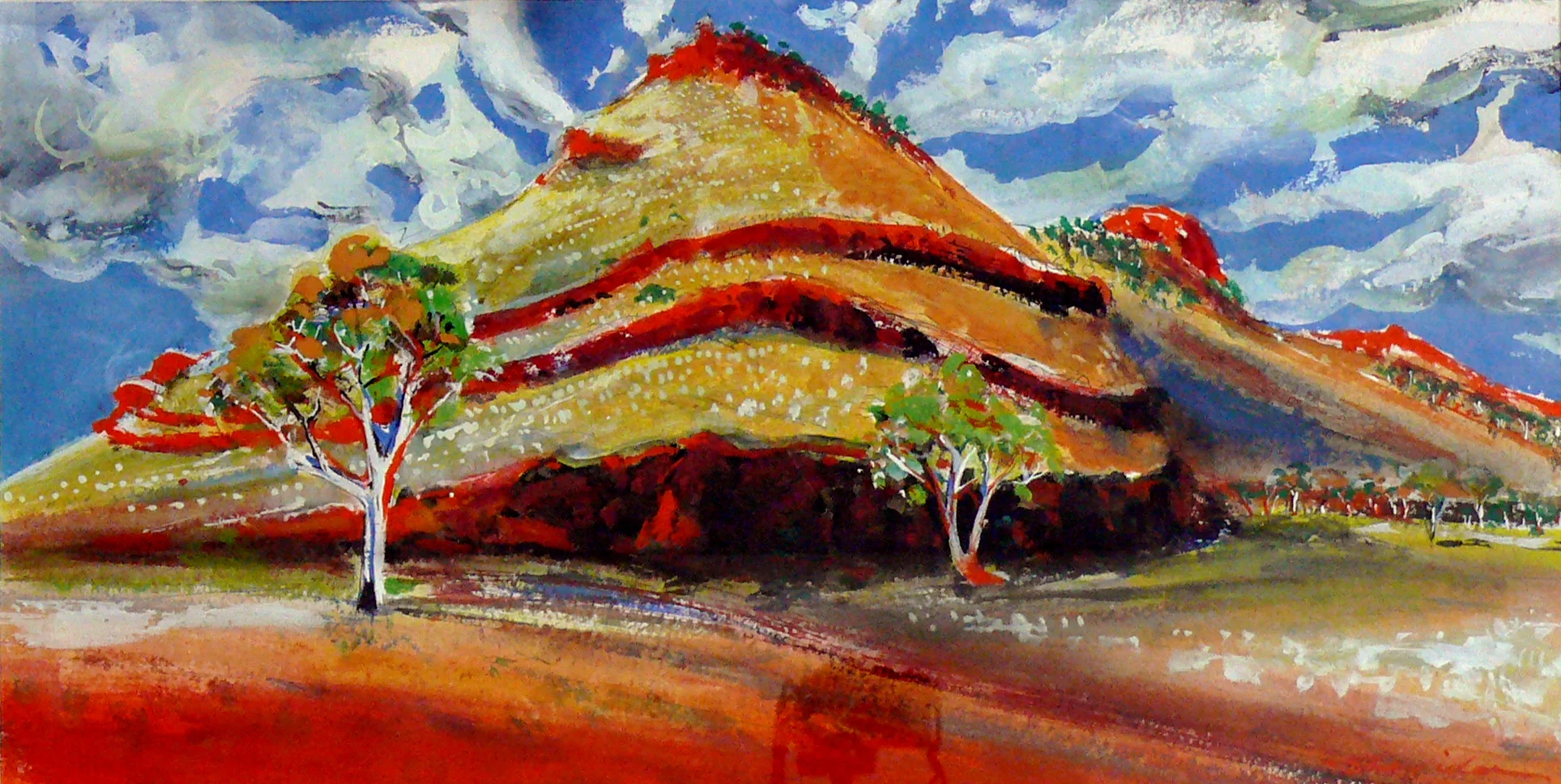 Karijini   85x35cm gouache. $1250