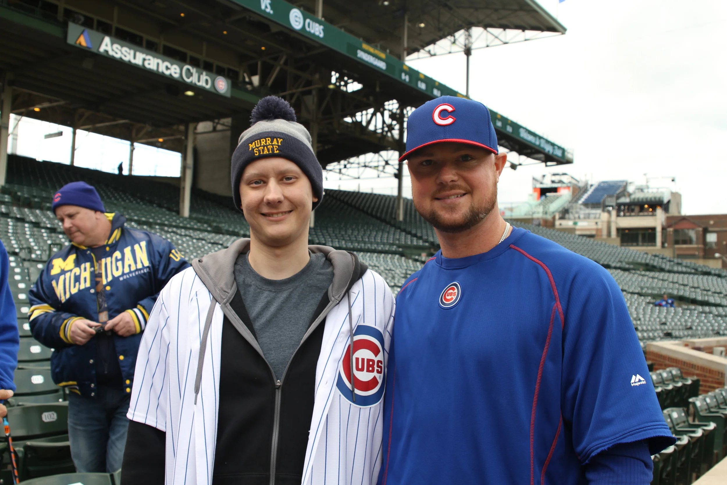 NVRQT Champions Meet Jon Lester at Wrigley Field
