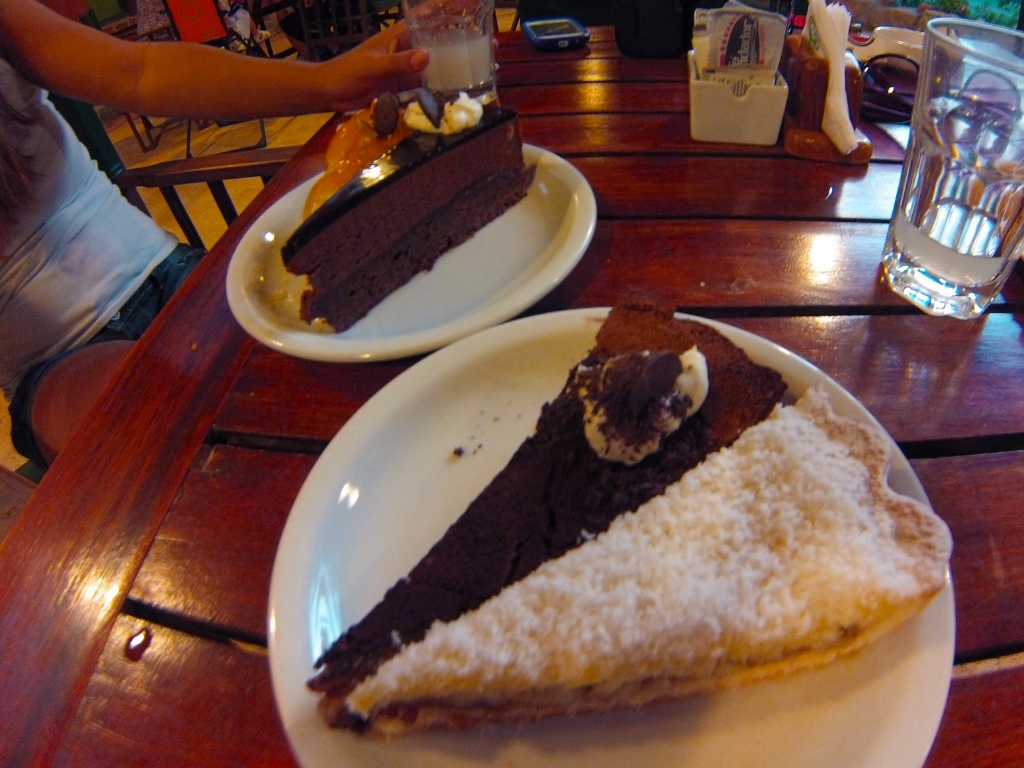 El Bosque menu pick: ALL THE CAKES. We couldn't pick just one, so we tried four. We have cheesecake, Oro negro , chocolate truffel with pears, and coconut cream pie with dulce de leche. I can't say a bad thing about any of them, but I will say that if Oro negro were a human, man or woman, I would marry it.