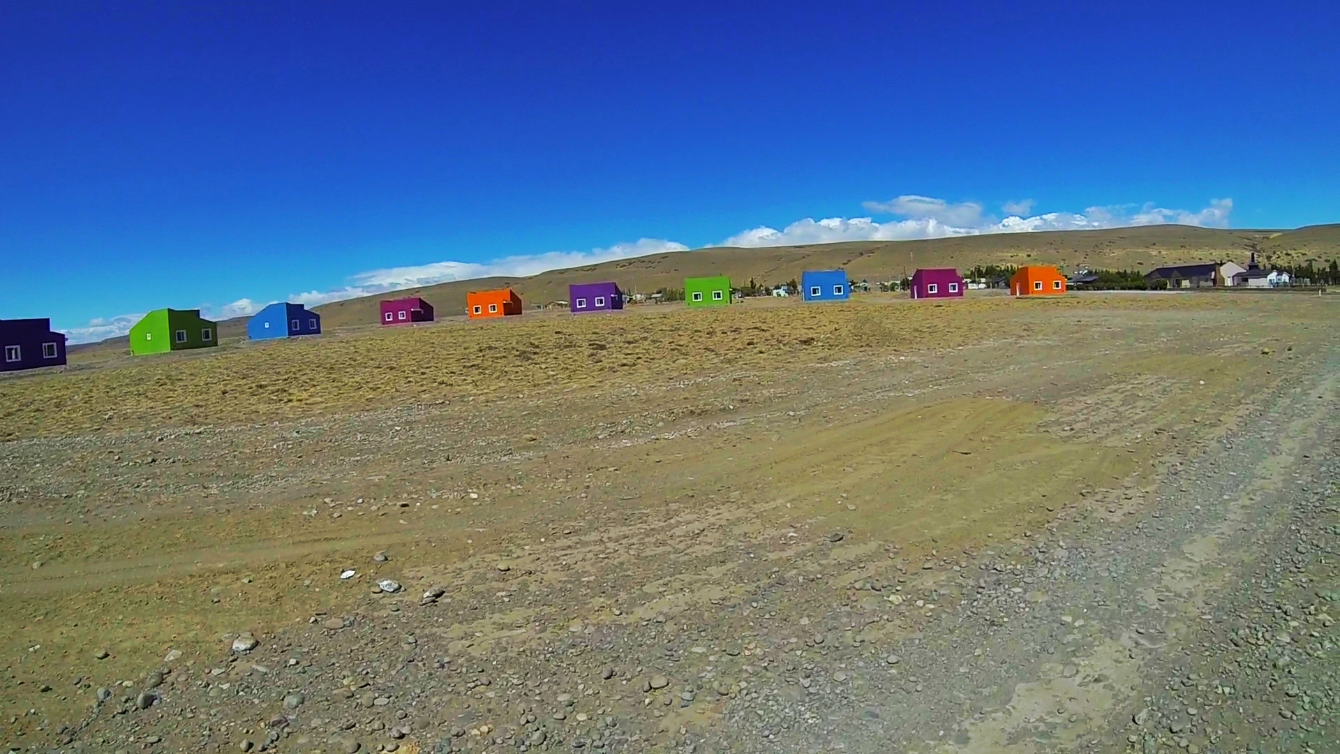  The road in to Tres Lagos features this row of Monopoly houses 