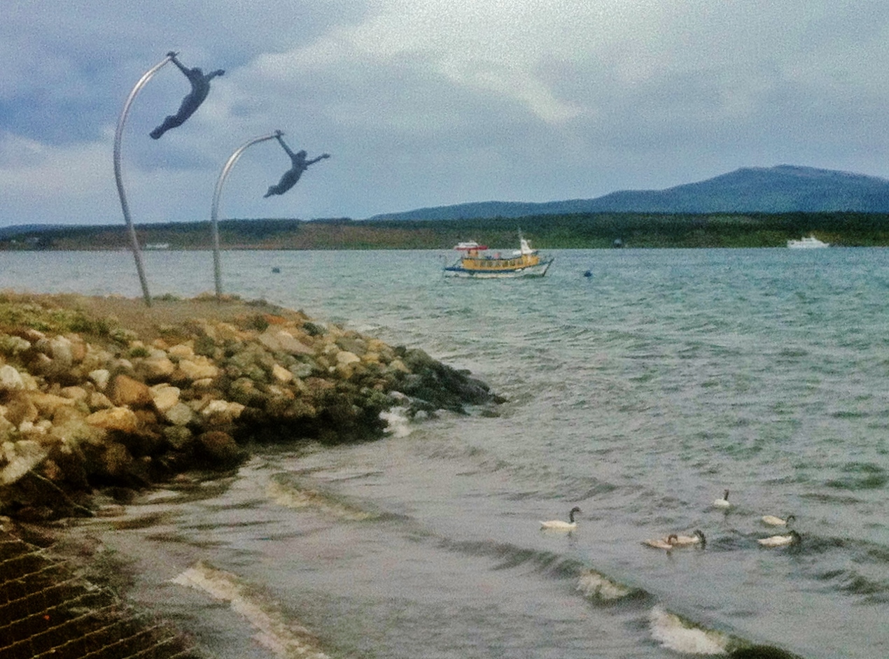  Sculptures on the shore of Puerto Natales. &nbsp;Not sure what they mean, if anything 