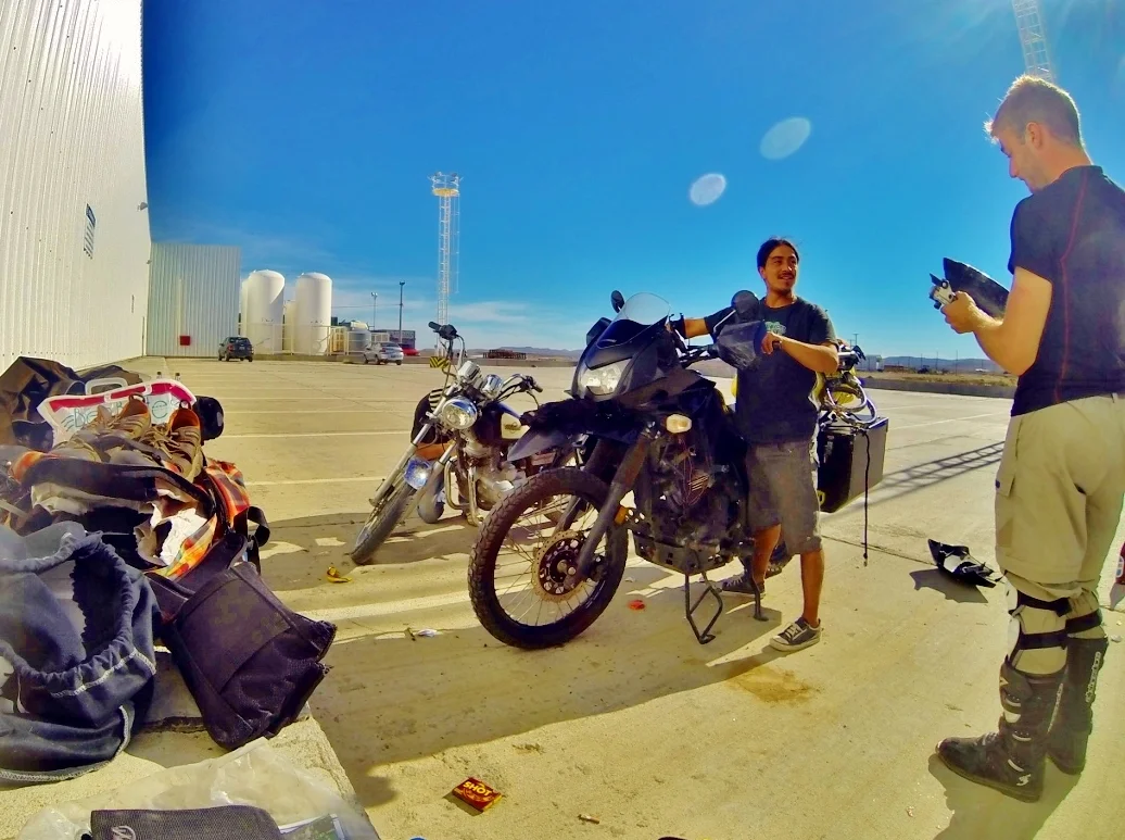 My bike was almost bigger taller than Sebastián
