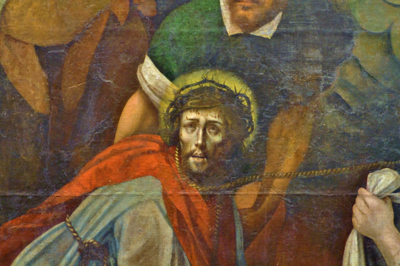 I found a painting with a particularly disturbing expression on Jesus' face