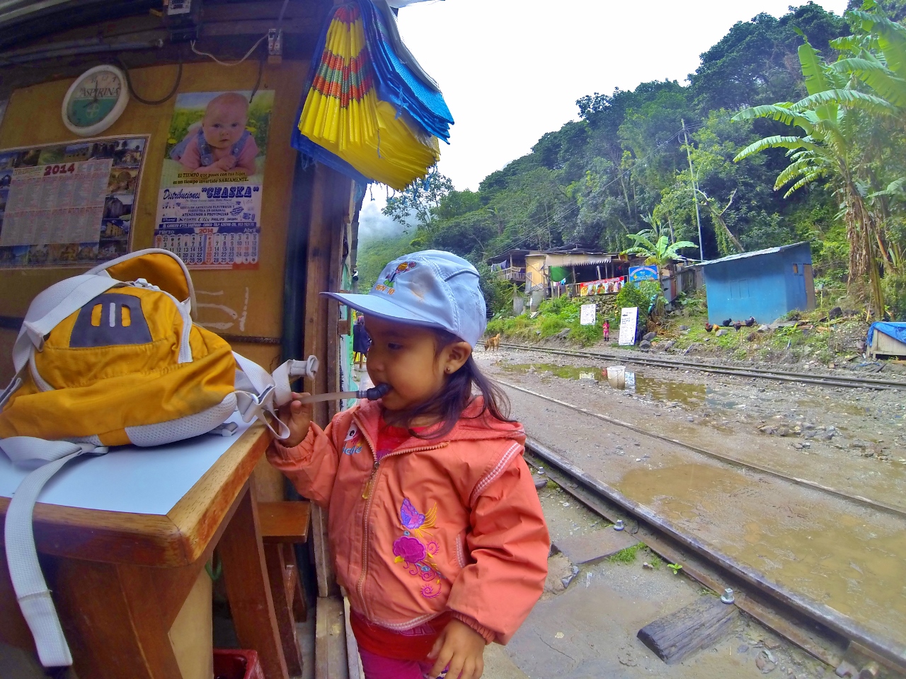 I grabbed some breakfast at a rail-side shack and met this lovely little lady