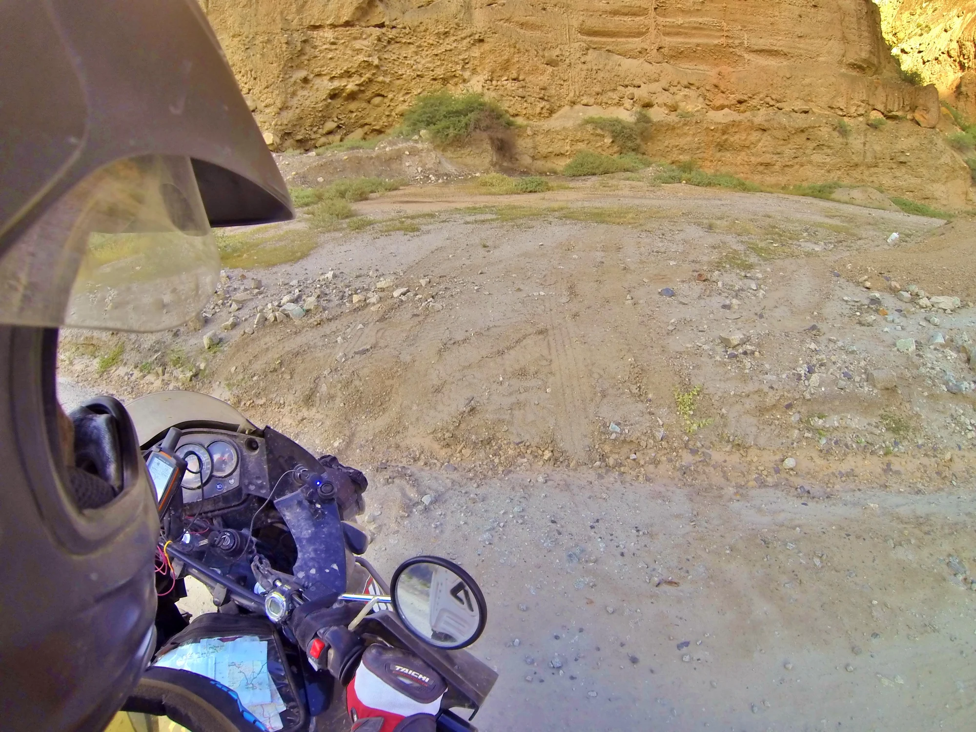 Potential camping spots have to be well out of sight from the road, which is tough to do in a narrow desert canyon.