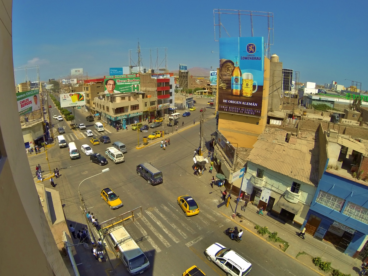  View of Chiclayo from my room in the Hostal Marfil 