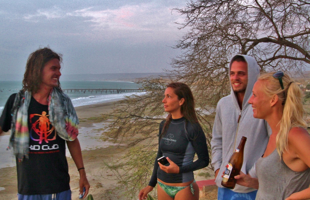 Watching the sunset with Jakob, Carina, Nick, and Lisa