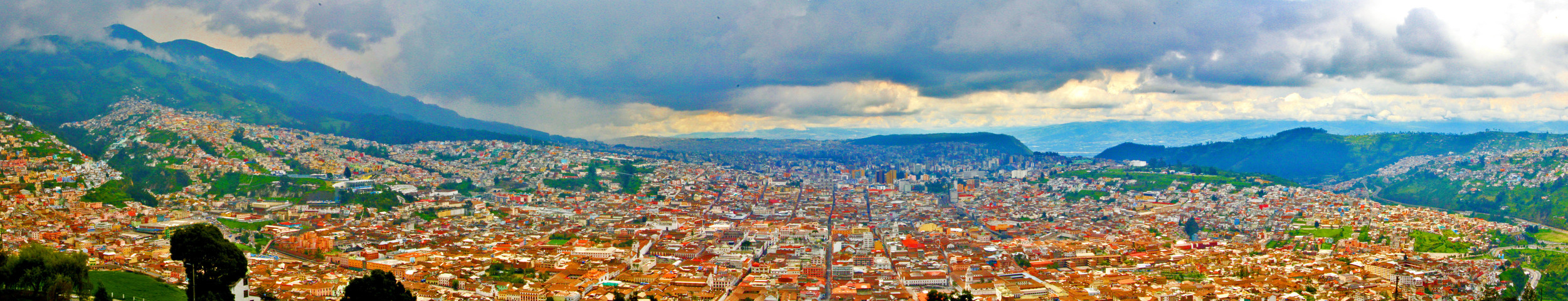 View of Quito from the top of Panecillo