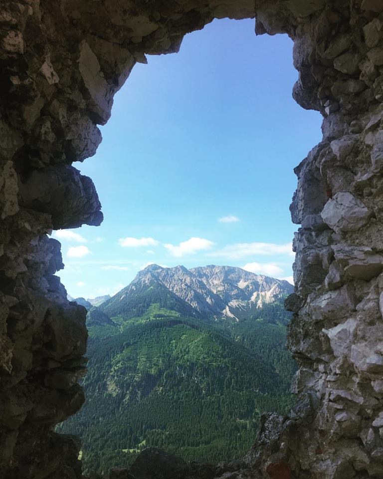 Maybe my fave shot from the weekend: the Bavarian Alps from the ruins of Falkenstein Castle. 