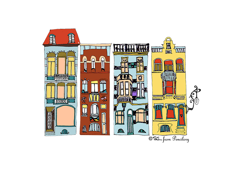 Row of Brusselian houses