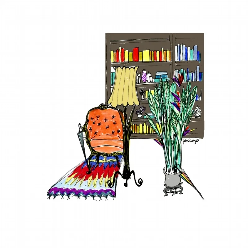 An orange chair