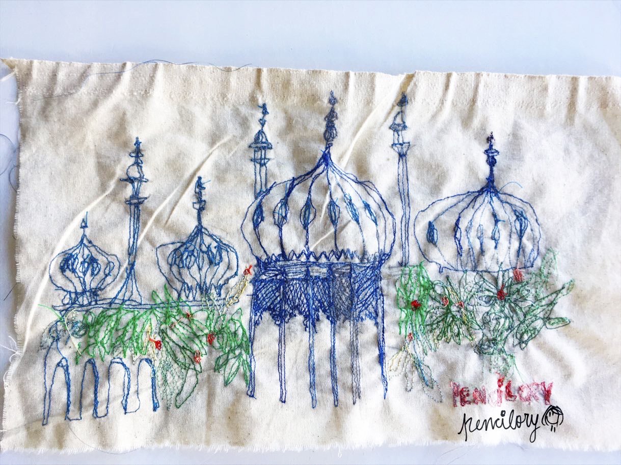 Brighton Pavilion stitched