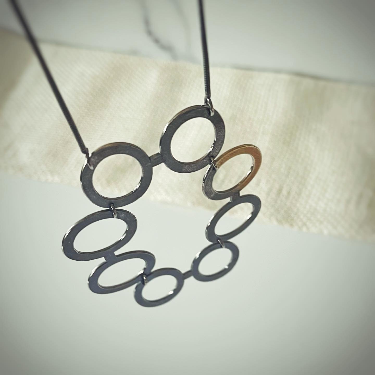 Statement necklaces with a touch of gold. Find me @alkiartfair 10-6 Sat &amp; sun!