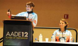 Marcey & Jennifer Smith, RD, LD, CDE speaking at the American Association for Diabetes Educators 2012 National Conference. 