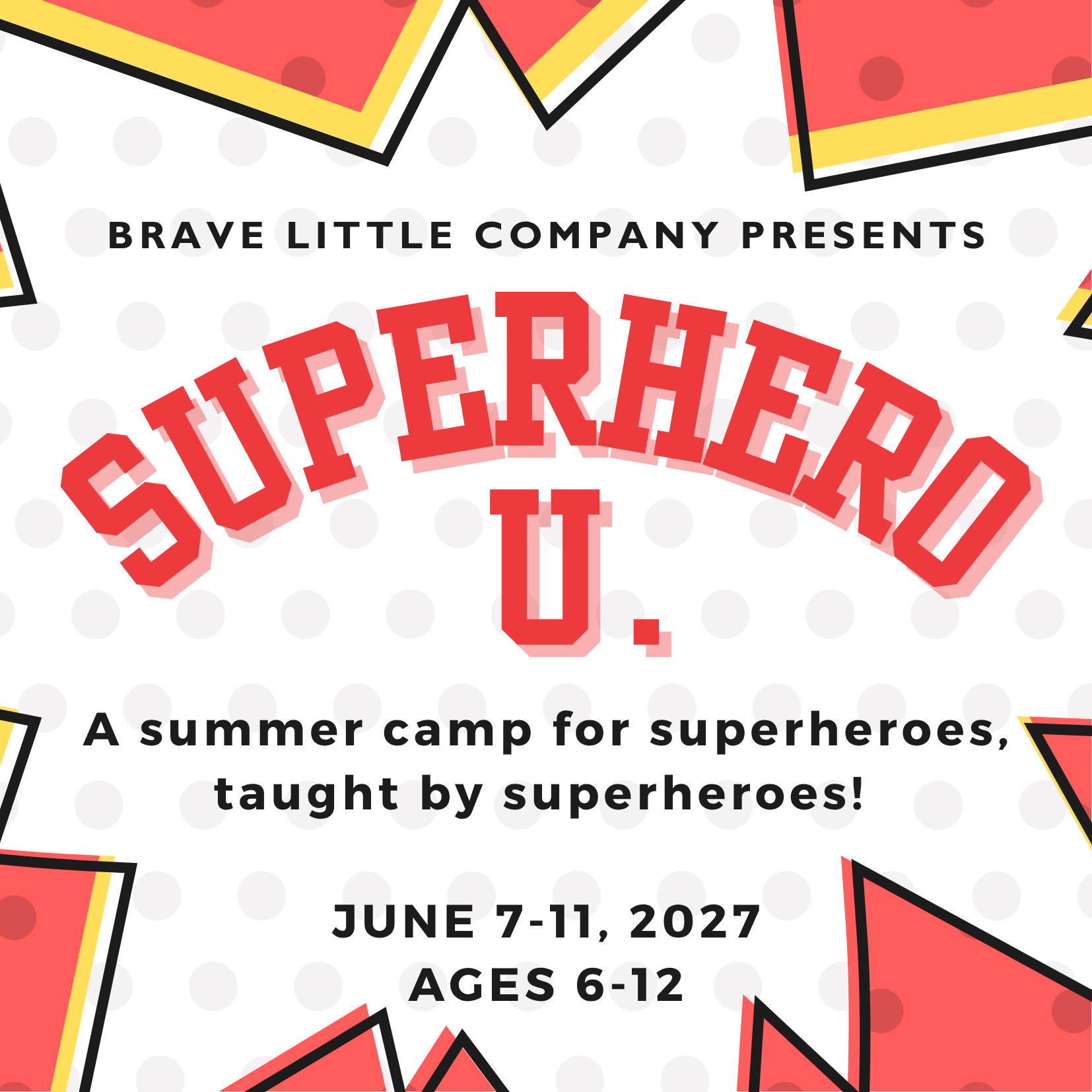 Superhero U collegiate font with red starburst