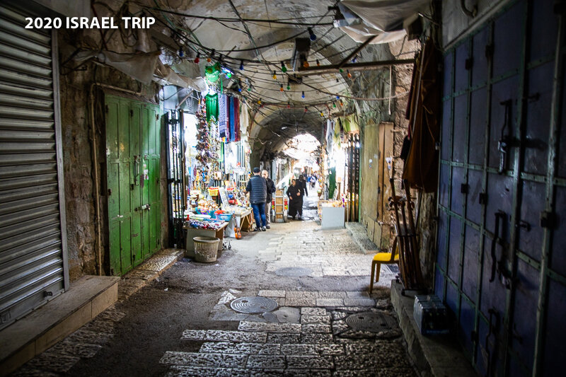 Walking through the street in Jerusalem