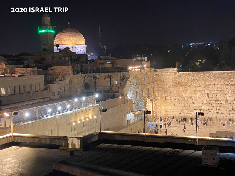 Western Wall at night