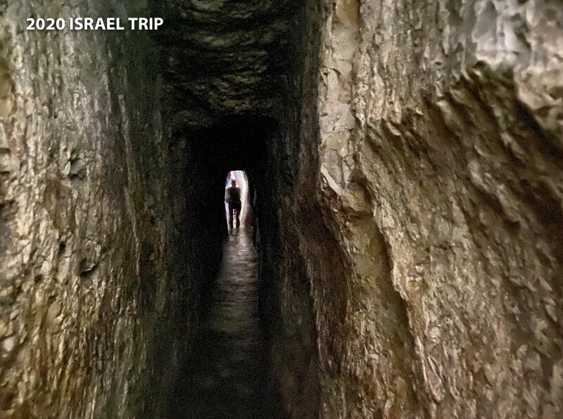 Walking through Hezekiah's Tunnel