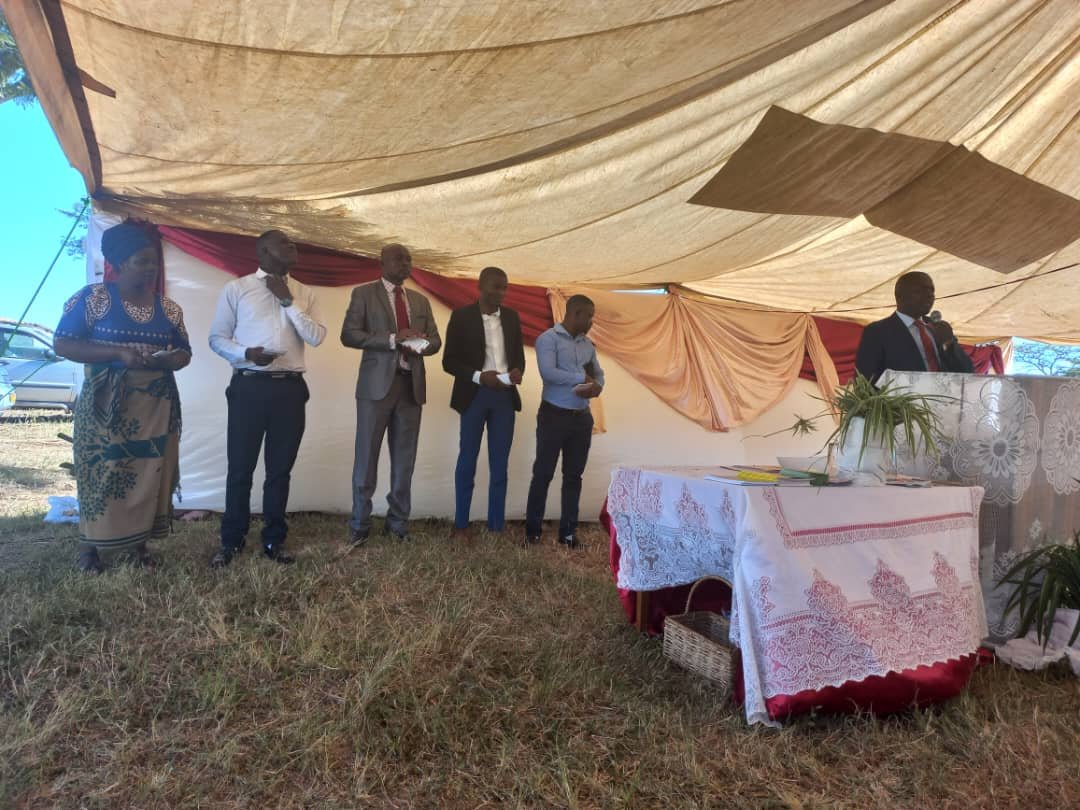 From left Nyevero Muhura current student, Tafadzwa Maseko, Edson Julius, Isaac Mupanduki and Erick Mushonga, former students.jpg