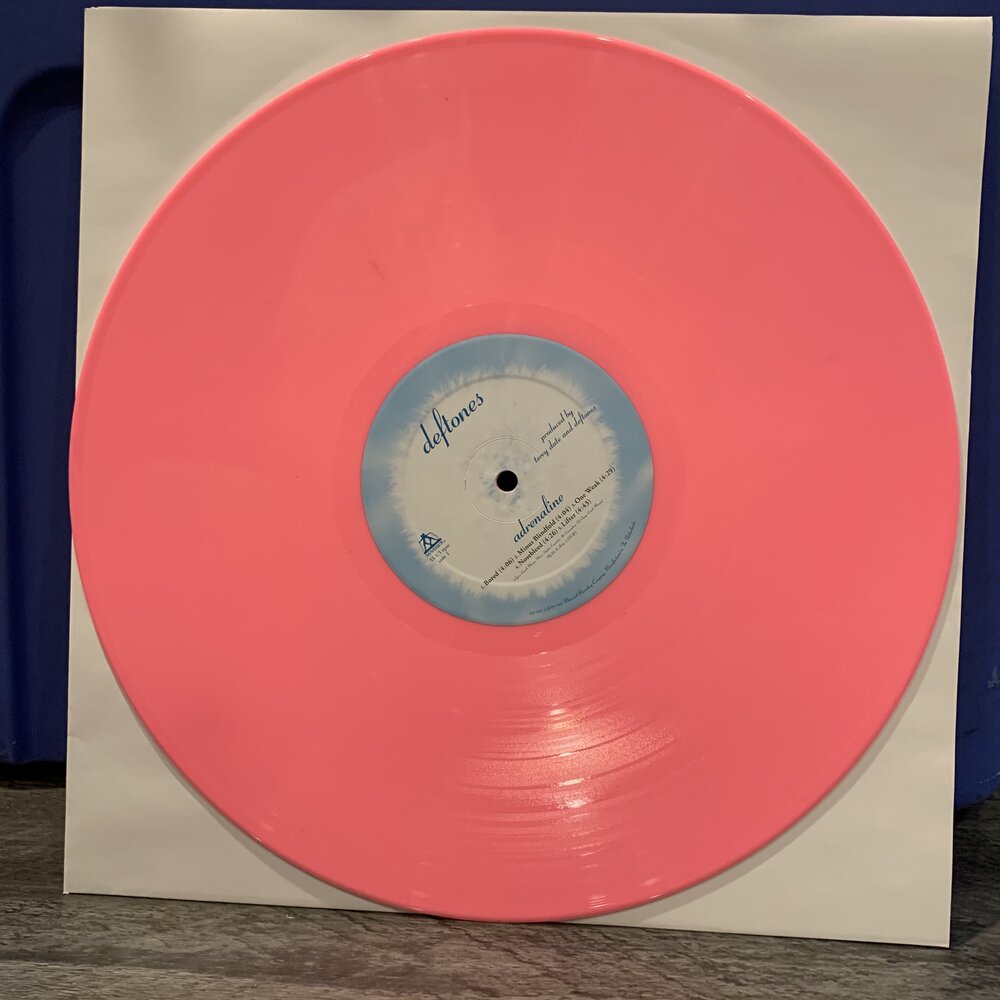 DEFTONES -Adrenaline LP (Maverick Records) Hot Topic Exclusive Pink Vinyl —  GERN BLANDSTEN RECORDS