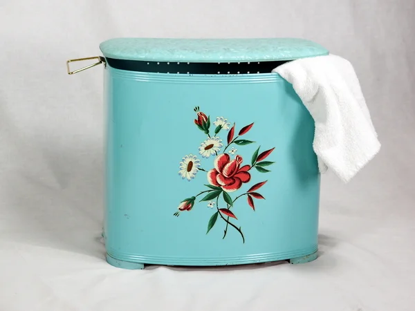 Vintage Enamel Laundry Hamper