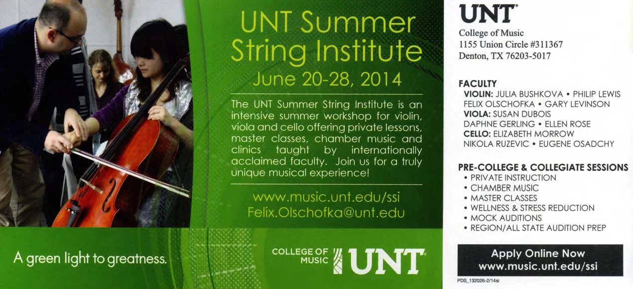 Check out the official UNT College of Music Website: click here