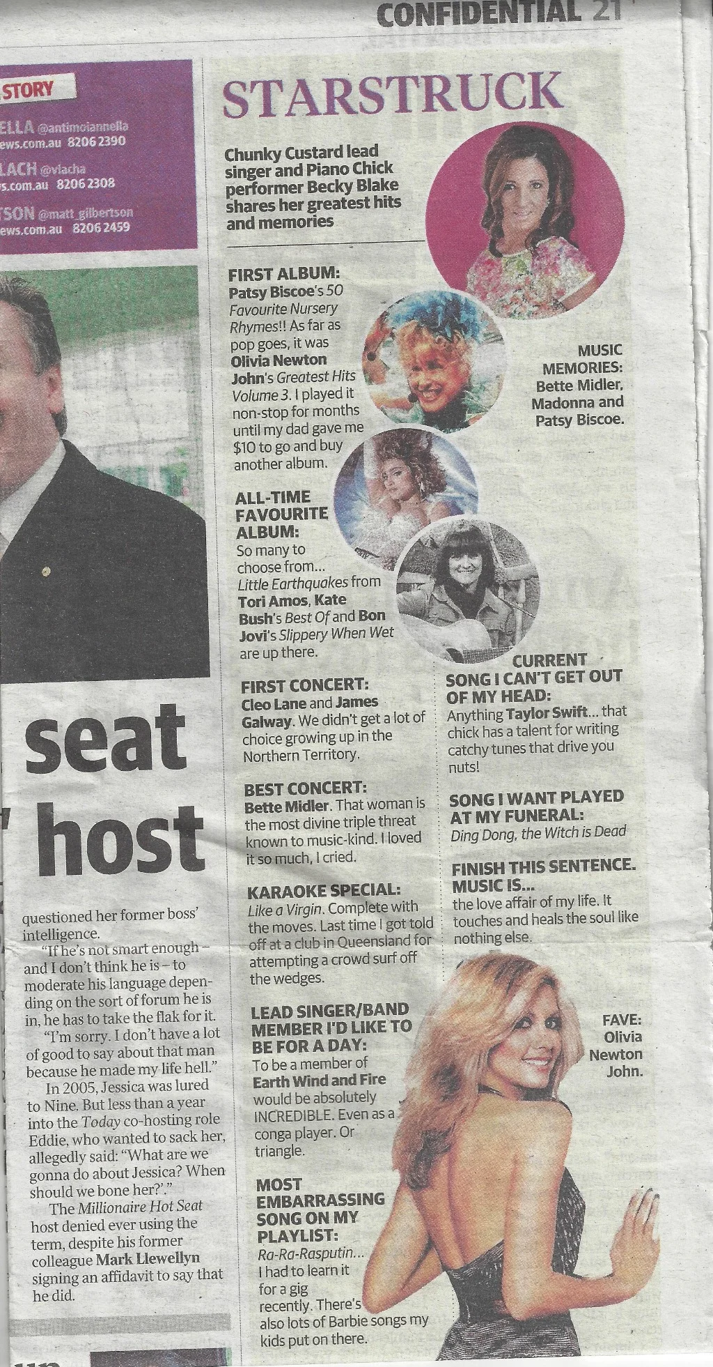 "Starstruck" Interview, Adelaide Confidential in The Advertiser 11/08/15