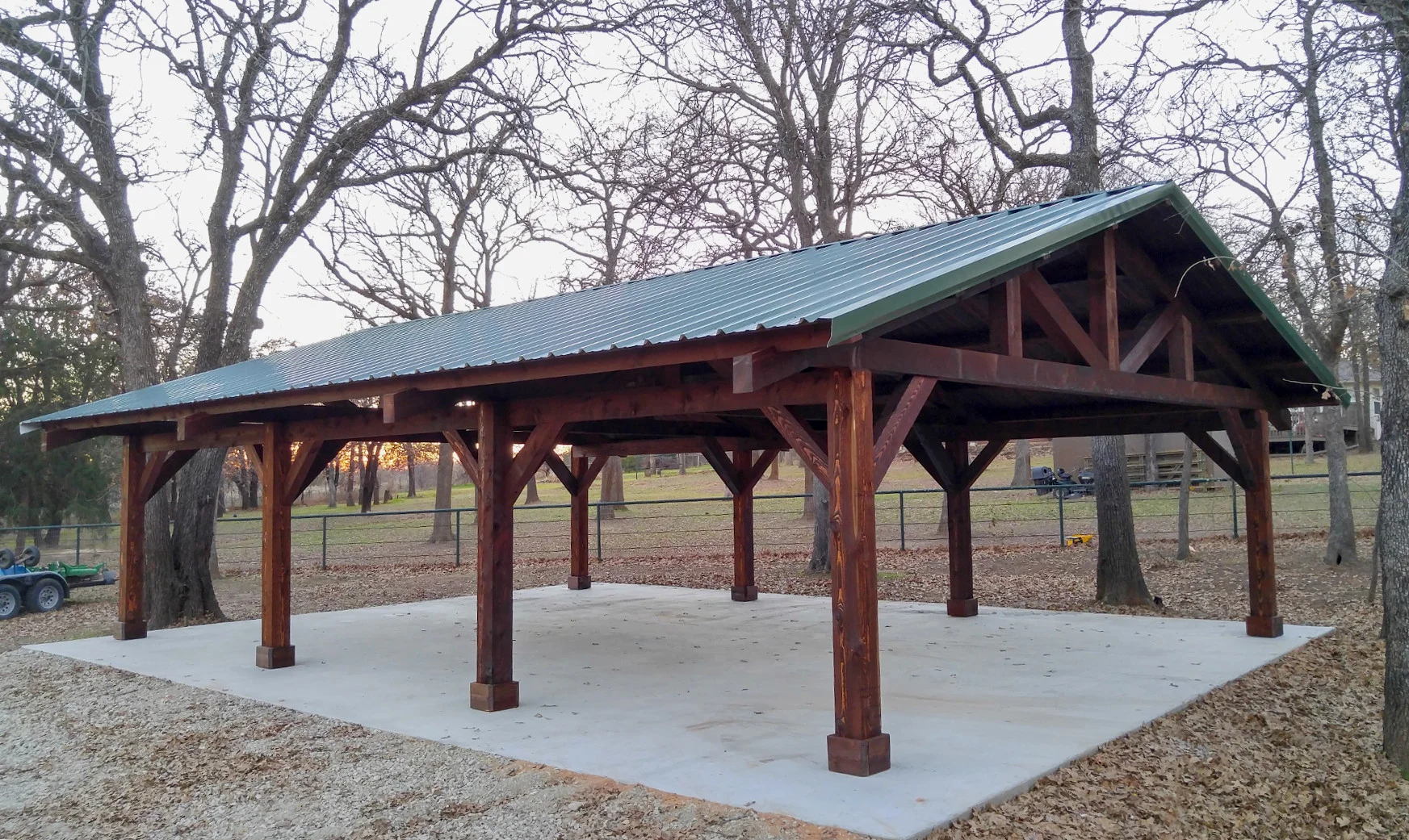 Изготовление навесов из клееного бруса