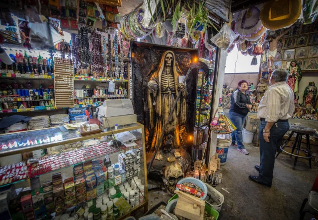 With the violence going down, some visitors are coming back to the city and that means a chance to shop in the Cuahtemoc Market for items such as medicinal herbs. (Roberto E. Rosales/Albuquerque Journal)