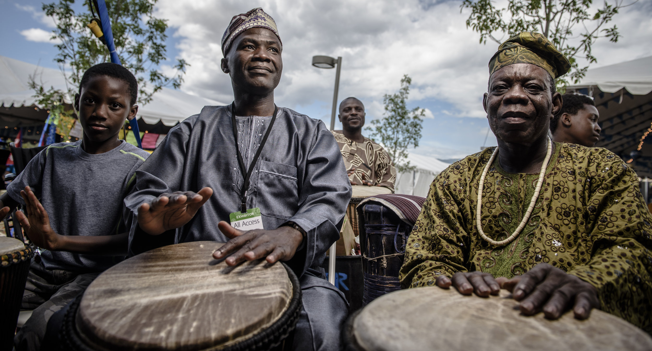  African drummers, Santa Fe Folk Arts Festival 2017 