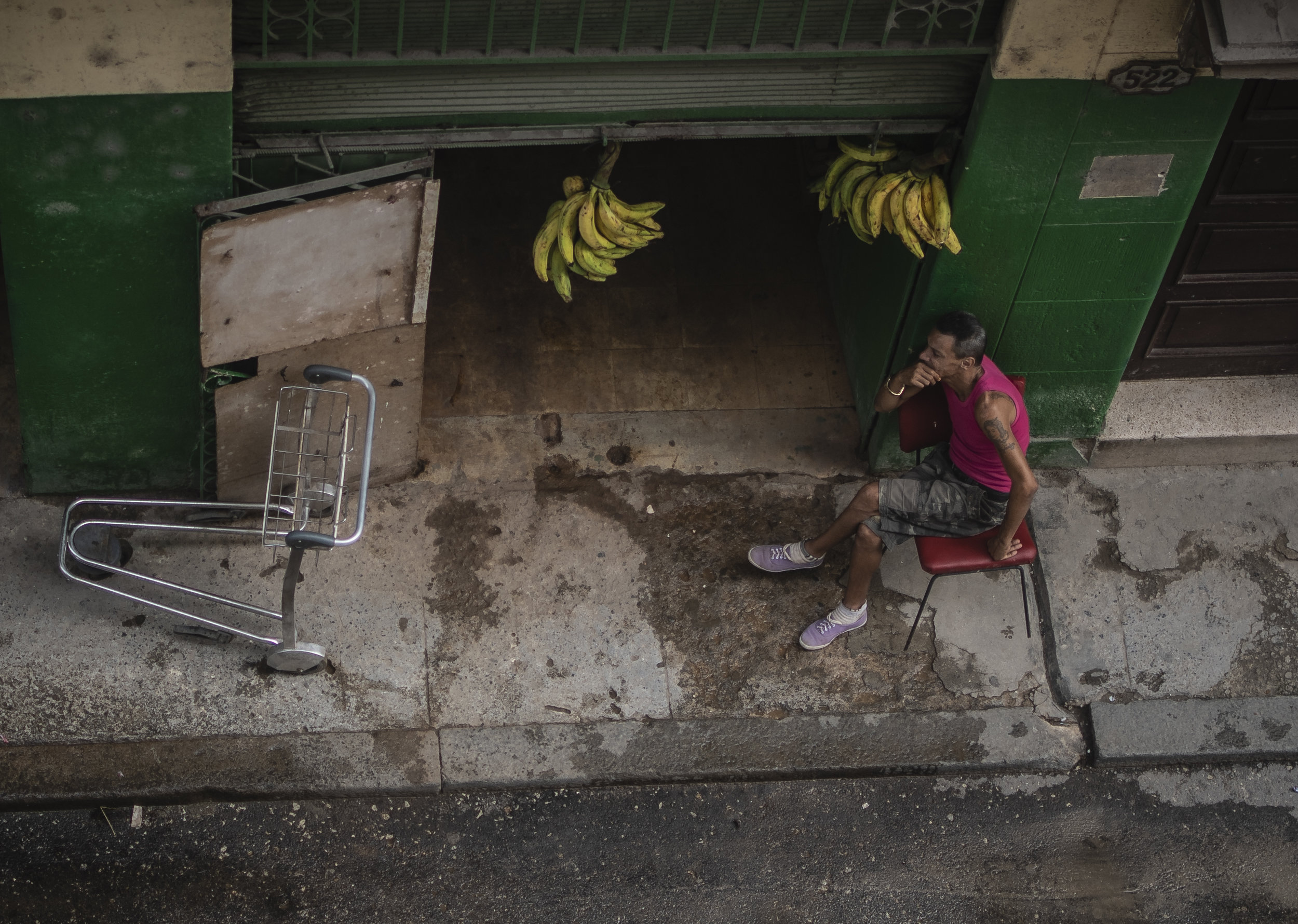 Waiting for delivery in Old Havana.  July 2019