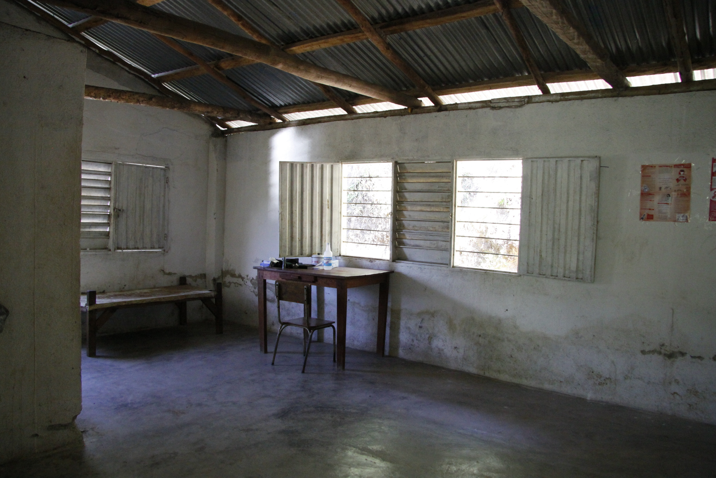 Inside the Health House in Sogromin, July 2014