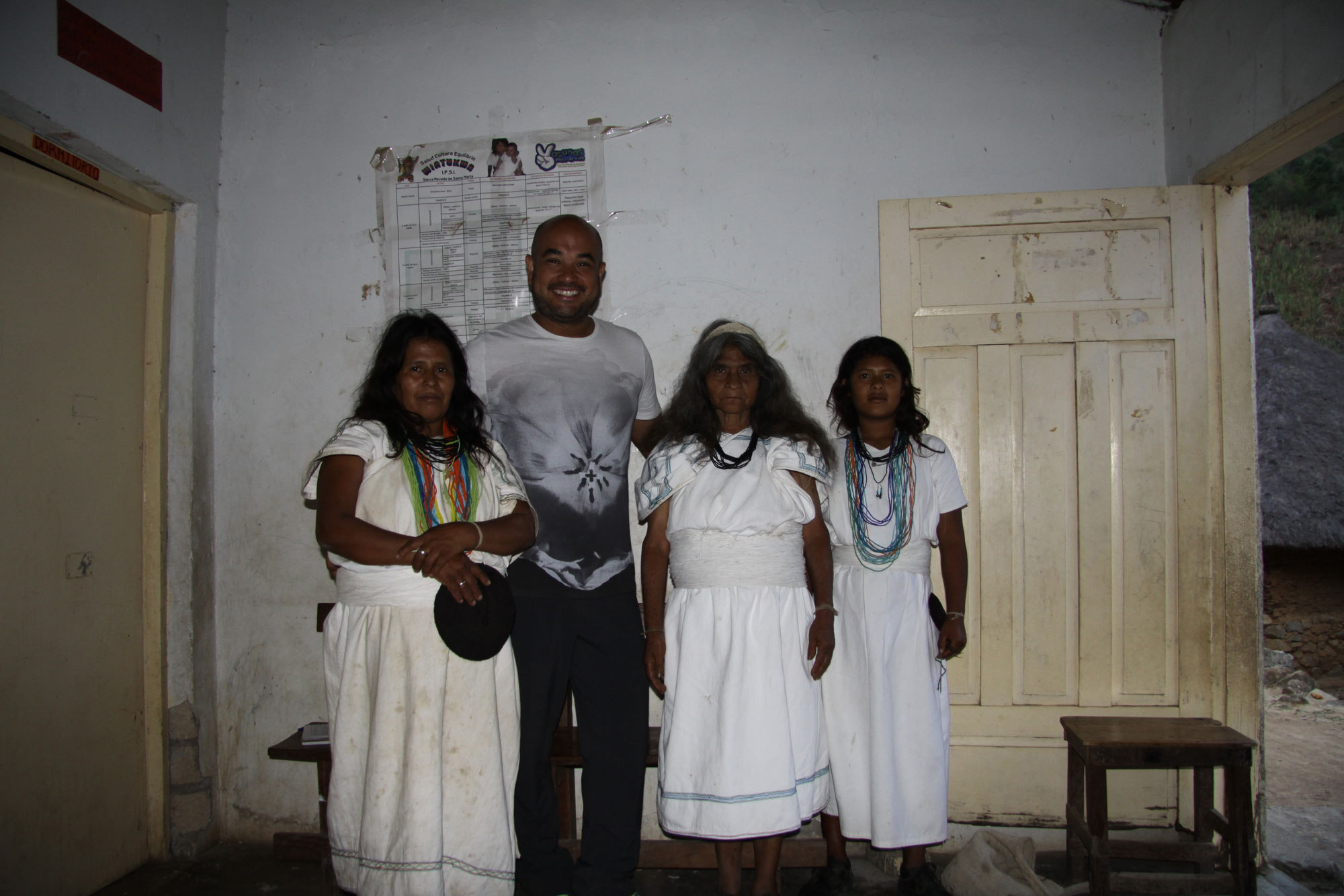 With some patients in Donachui, July 2014