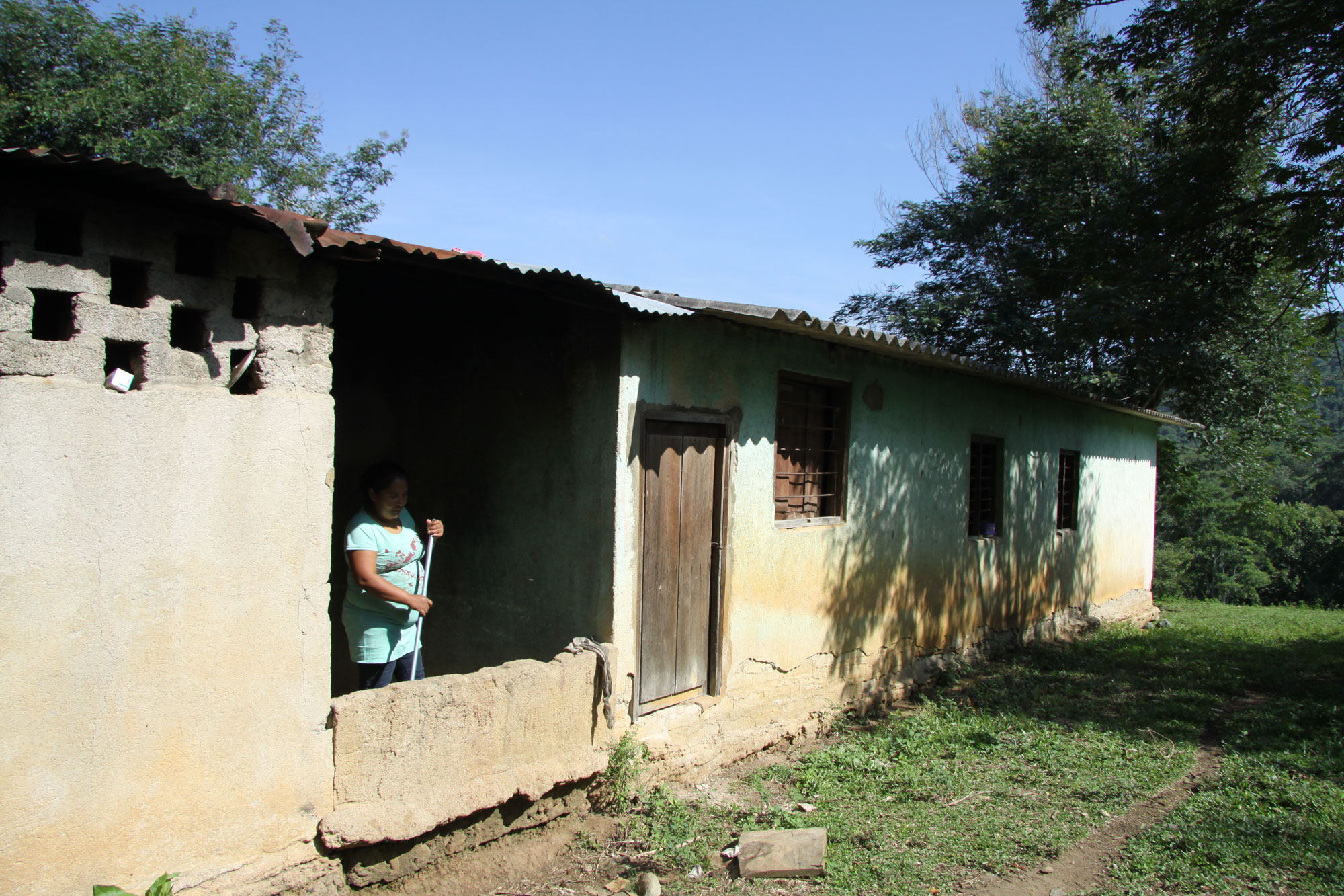 Health post from outside, where Helena was doing some cleaning.
