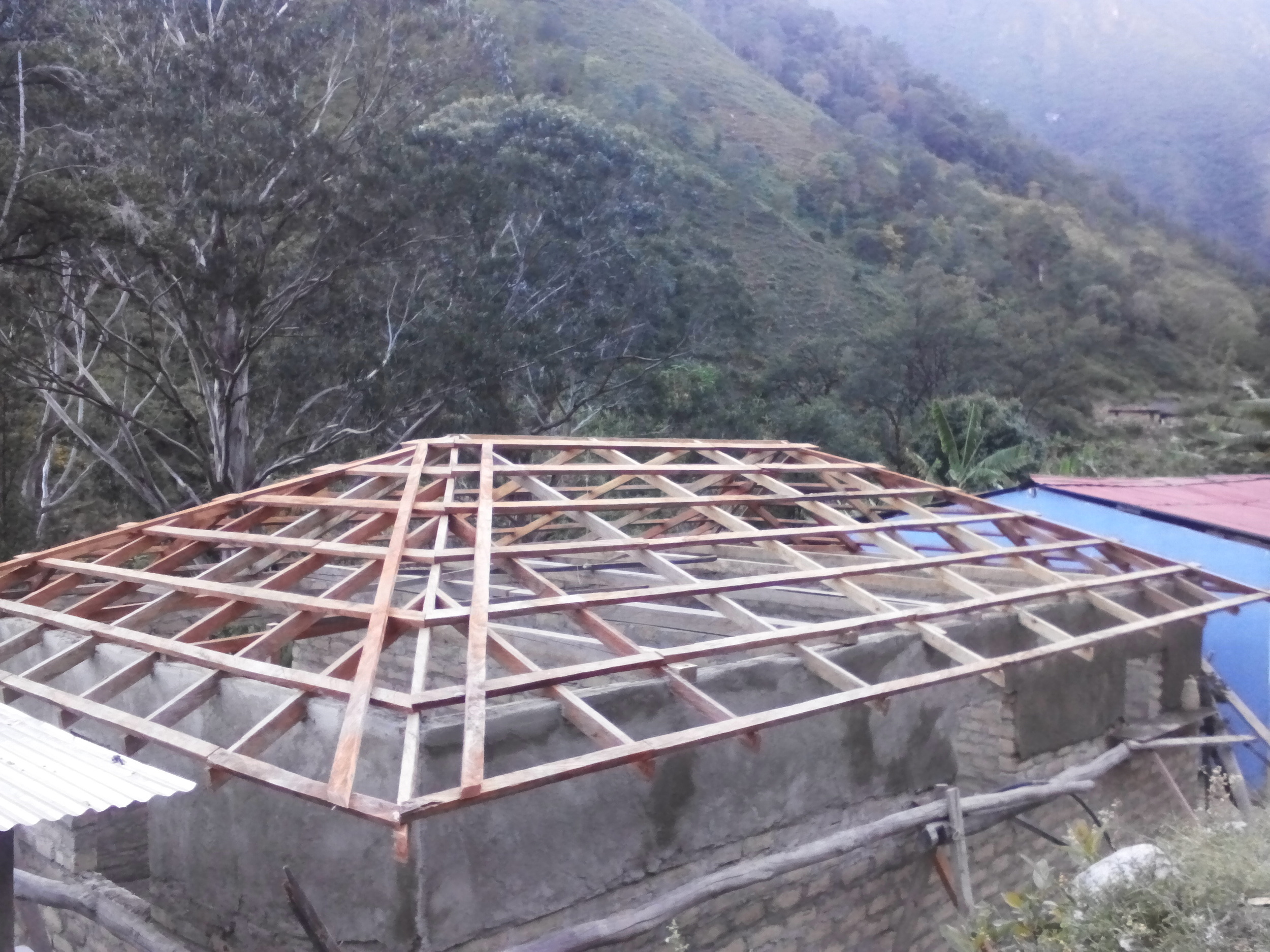 Frame for the school roof