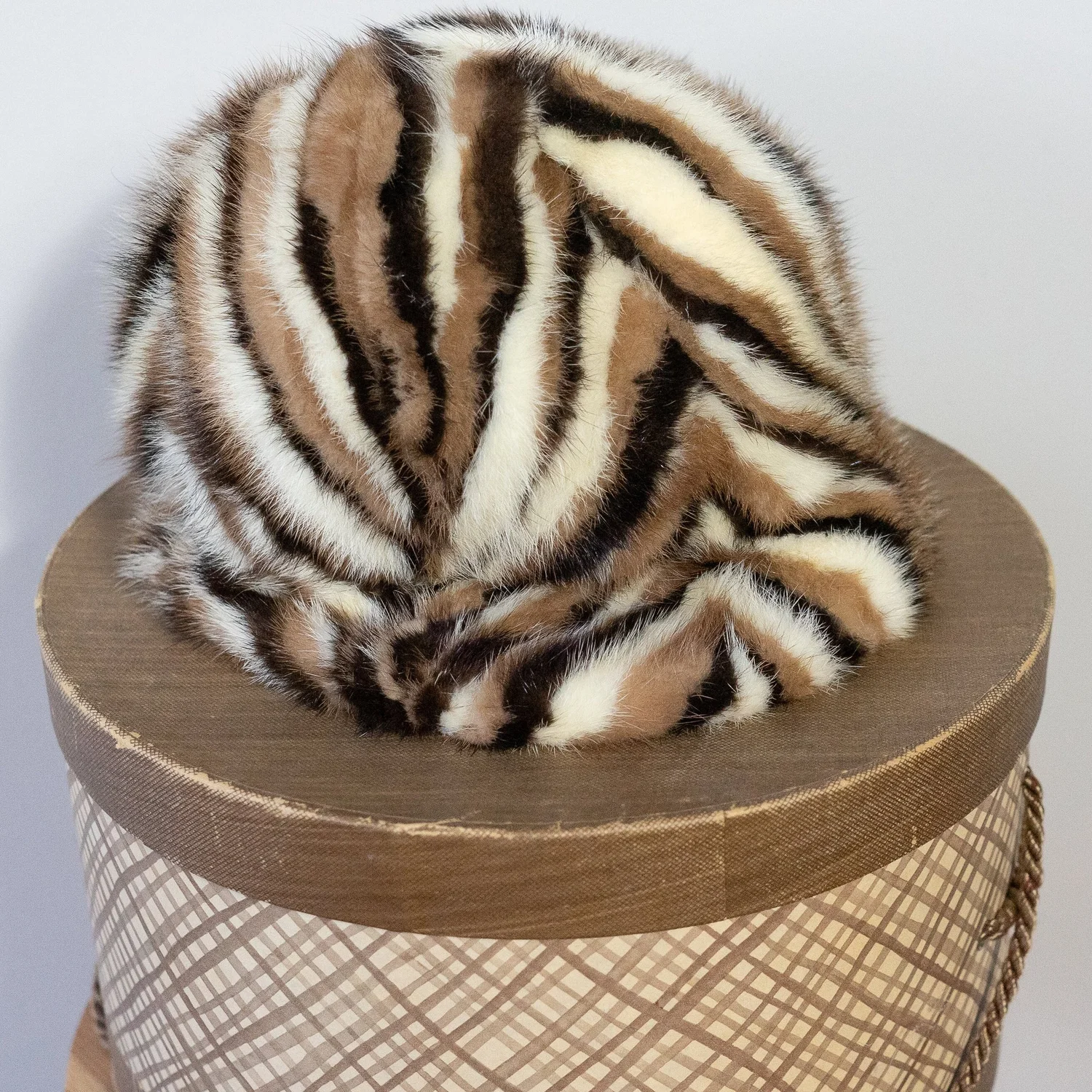 Adolfo Cream Faux Fur Trim Hat Adolfo Fur Hat - Etsy main image 2