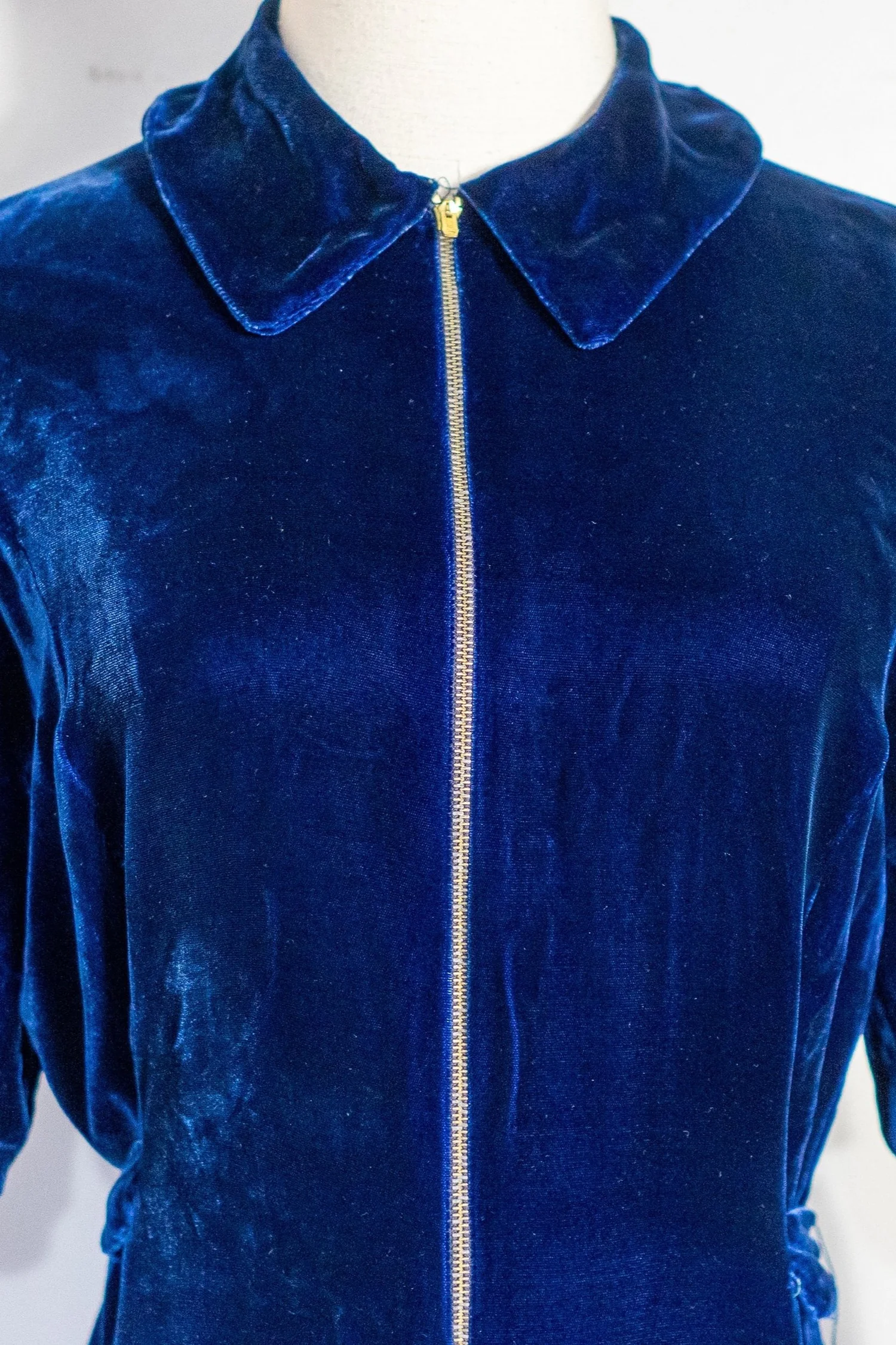princess polly baby blue dress Vintage blue velvet dress, 1930's