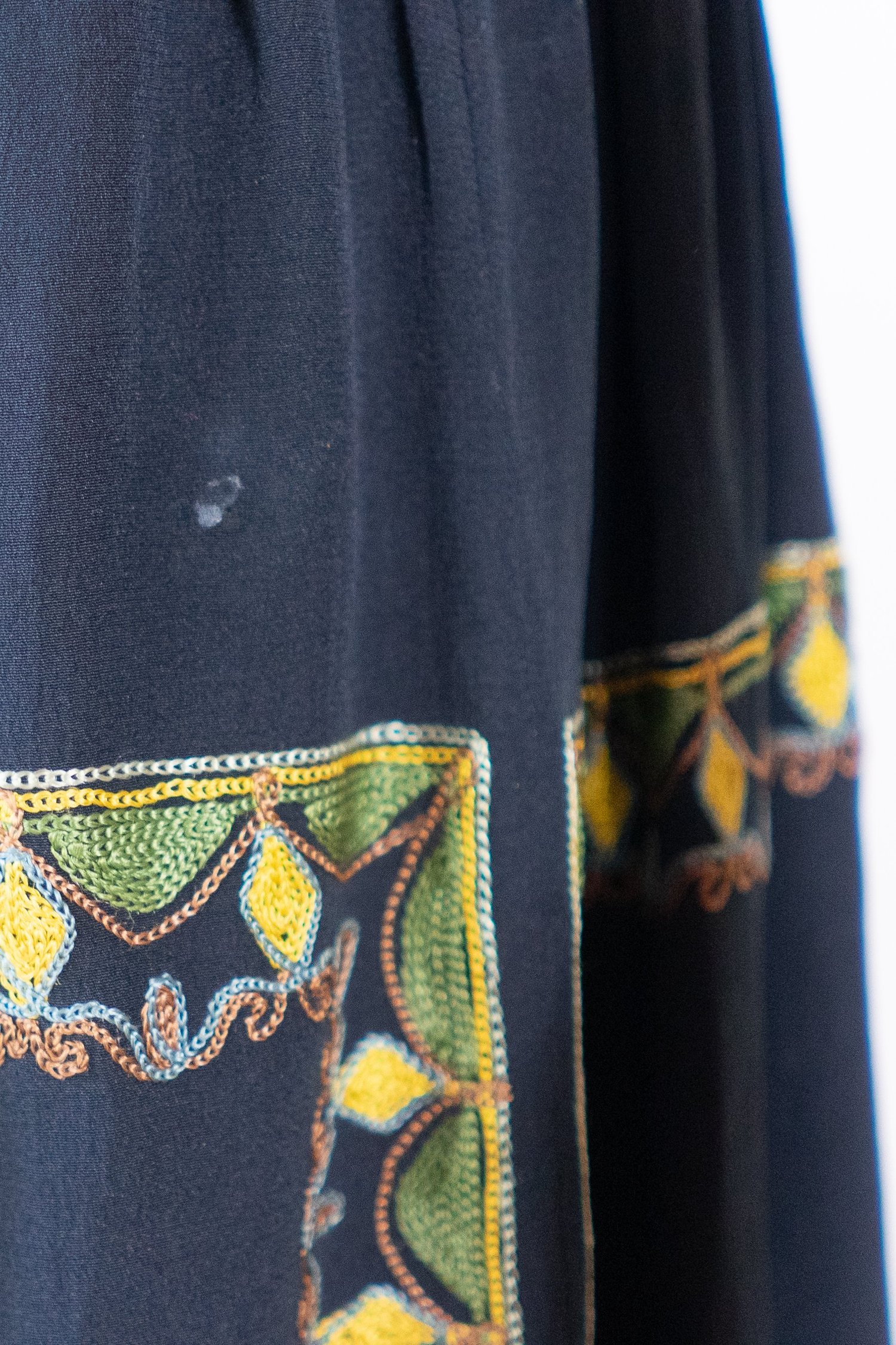 rayon stone washed embroidered vintage dress L/XL / Green main image 0