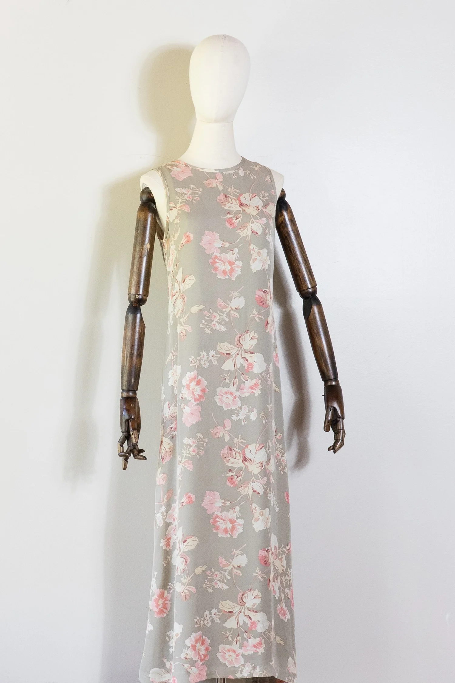 1990s Ralph Lauren silk floral maxi dress  Inherited