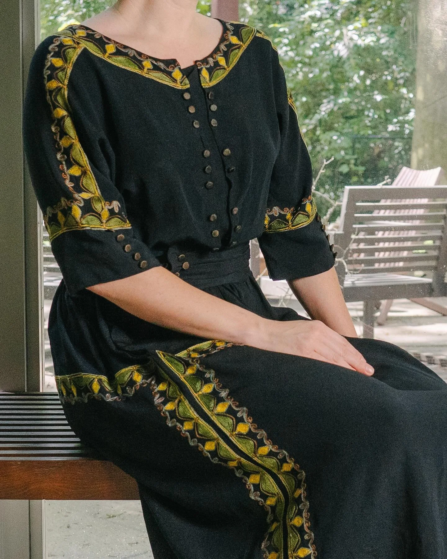 It&rsquo;s been a while since I shared something new&hellip; how about this 1918 embroidered dropped waist dress?! (XS-M).