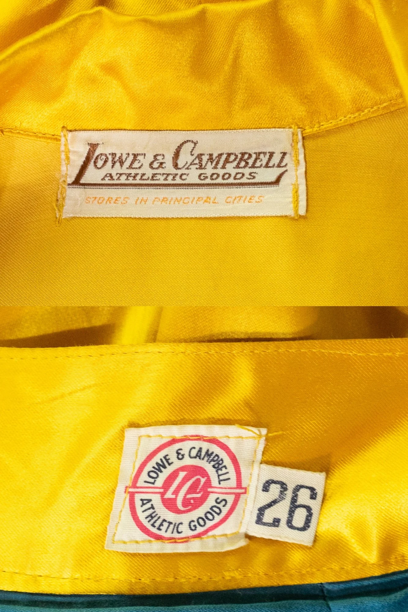 vintage 1930s 1940s Lowe & Campbell satin jacket and skirt uniform 