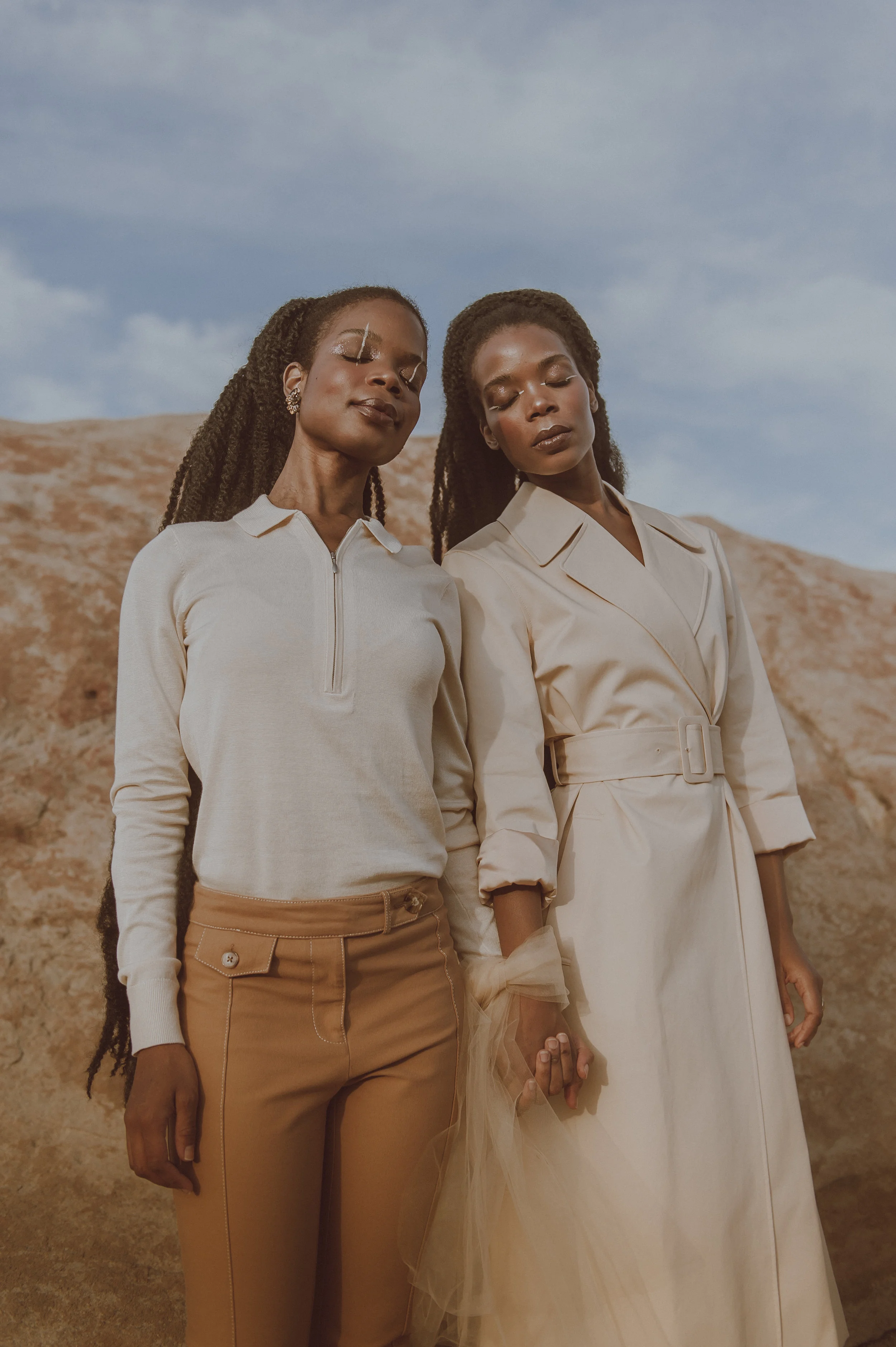 Sand for Pap Magazine Photographer- Cléa Boitaud Makeup-Gabrielle Alvarez Models- The Millen Sisters The J Sisters