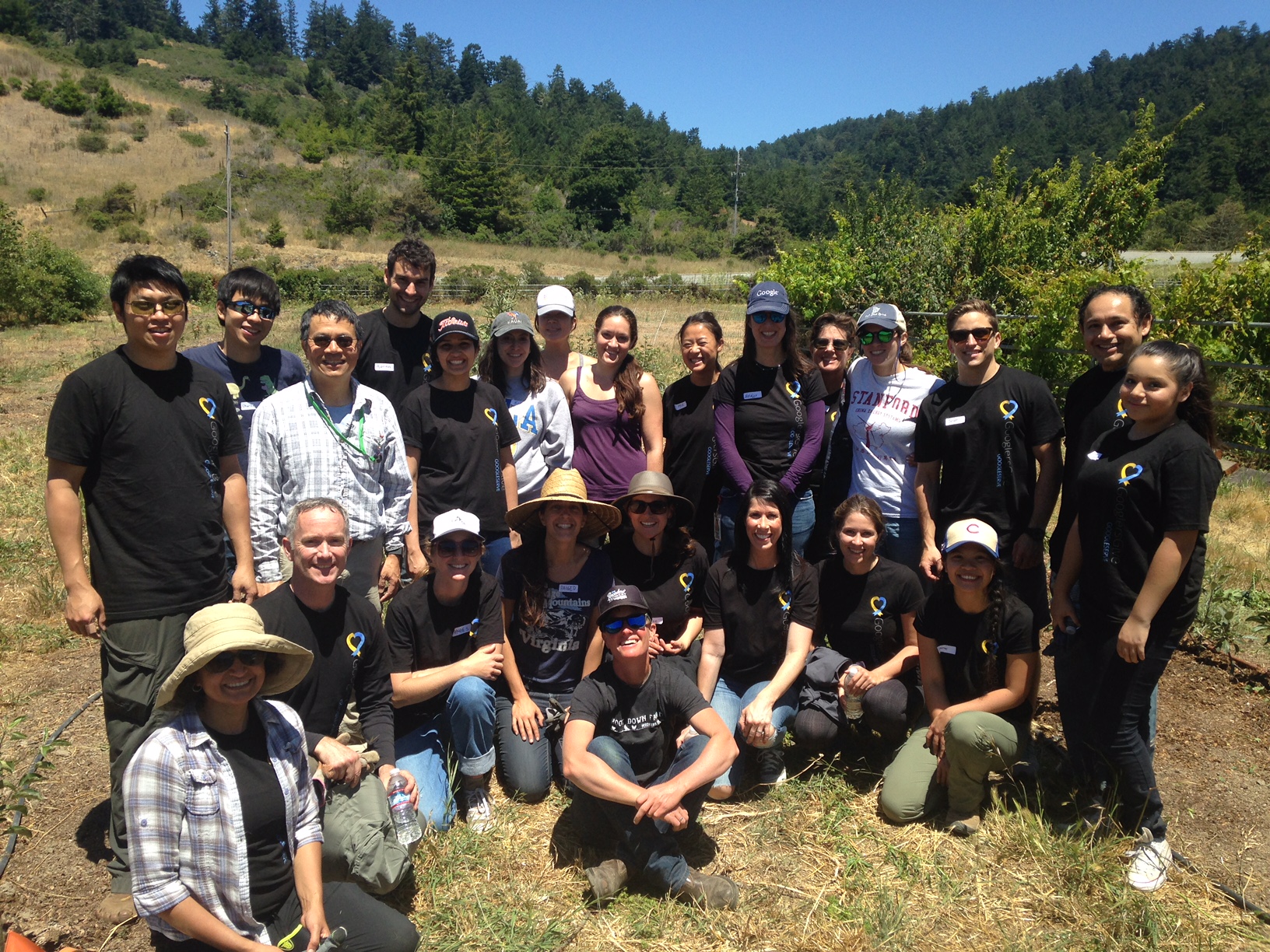Paige Schoening and her fellower Googlers at Root Down Farm